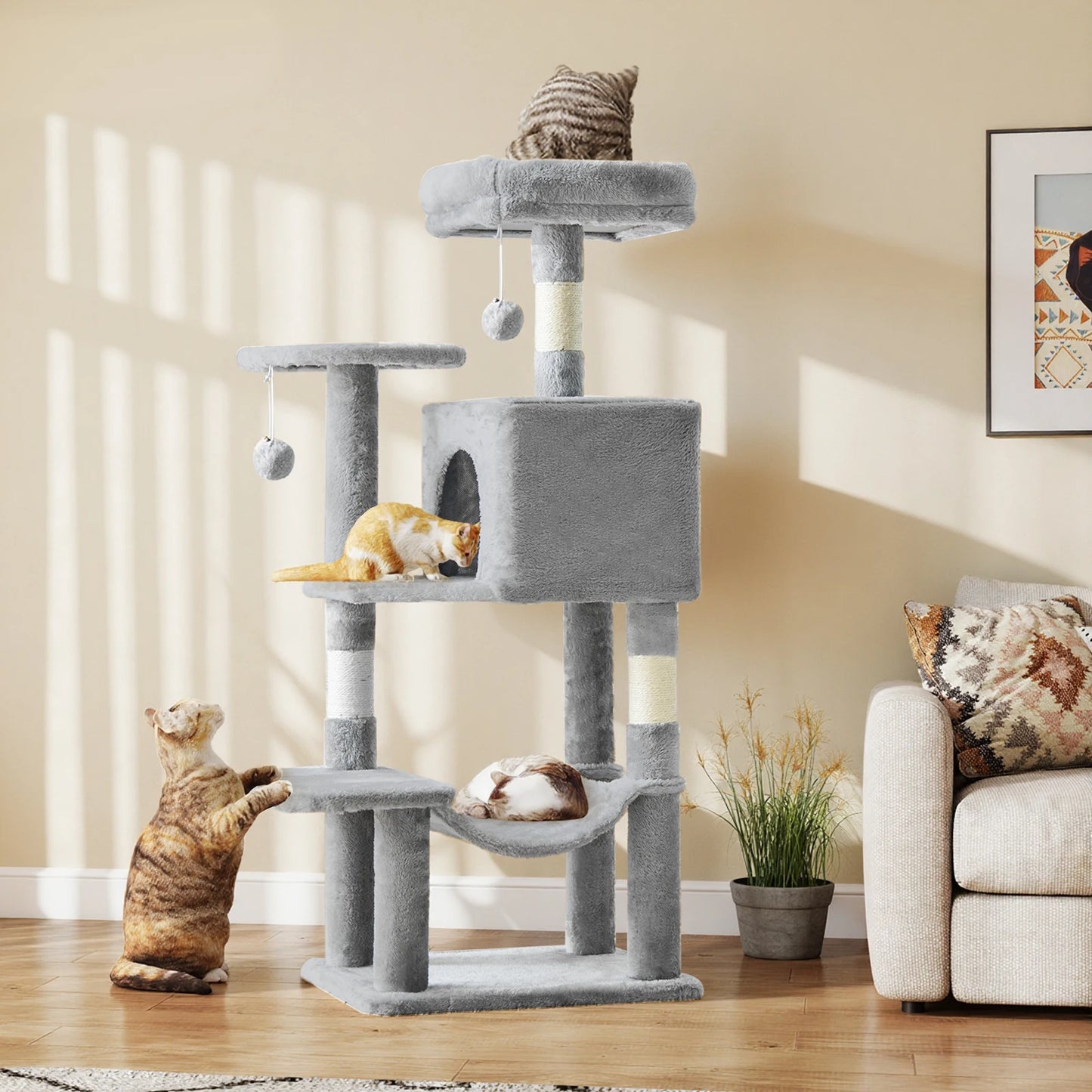44" Multi-Level Cat Tree & Climbing Tower 🐱🌳✨