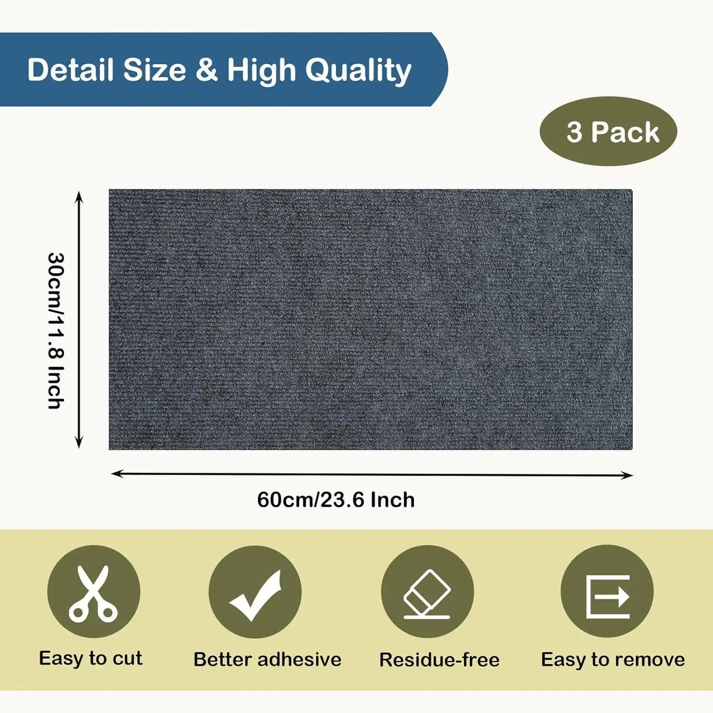 Self-Adhesive Cat Scratching Mat & Furniture Protector 🐱🛋️✨