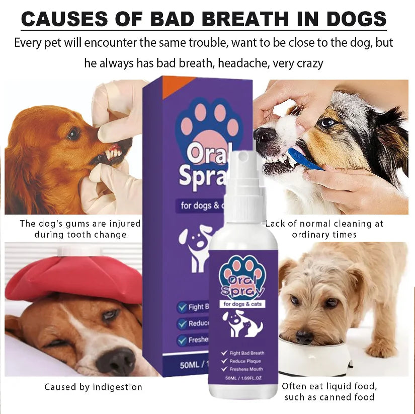 🦷 Pet Oral Hygiene Spray 30ml Tartar & Plaque